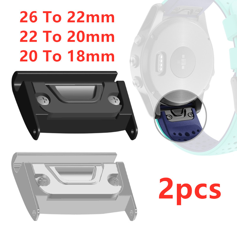 Silicone Watch Band 22Mm - 2 adet saat kayışı adaptörleri 26mm
