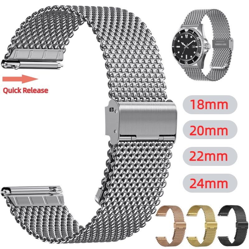Mesh Strap Metal - 18mm 20mm 22mm 24mm Bantlar Evrensel