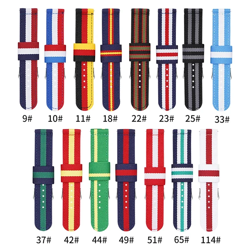 Nato Strap Nylon - 20mm 22mm Dokuma Naylon Kayış Samsung