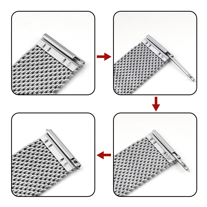 18mm 20mm 22mm 24mm Bantlar Ev - Mesh Strap Metal incelemesi ve fiyatı