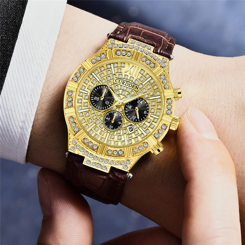 Erkekler Orijinal CURDDEN Mark - Leather Watch Band Men incelemesi ve fiyatı